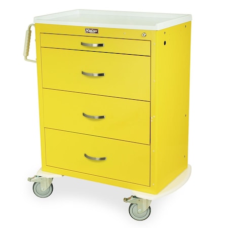 Harloff Tall Isolation Cart, Standard Width, Four Drawers, Standard Key Lock MDS3030K04